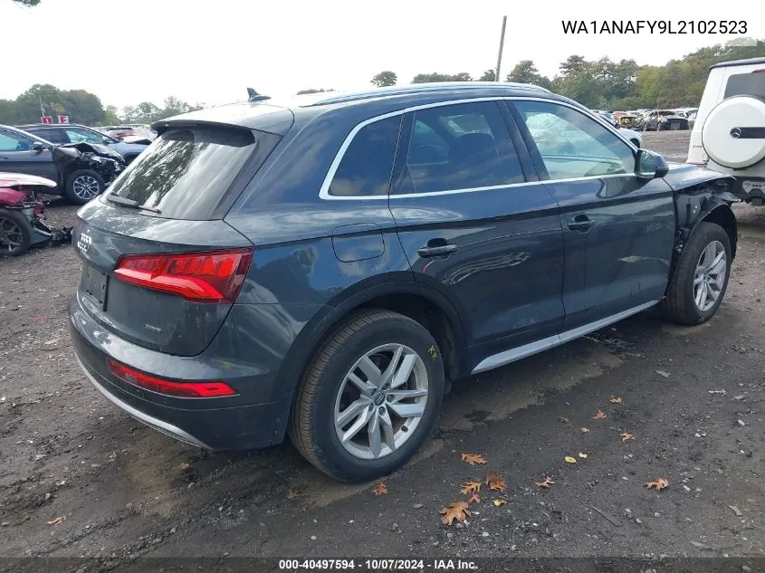 2020 Audi Q5 Premium 45 Tfsi Quattro S Tronic VIN: WA1ANAFY9L2102523 Lot: 40497594