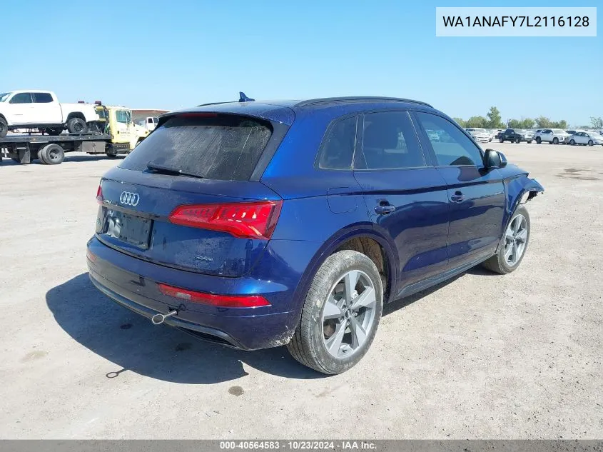 2020 Audi Q5 Premium 45 Tfsi Quattro S Tronic VIN: WA1ANAFY7L2116128 Lot: 40564583