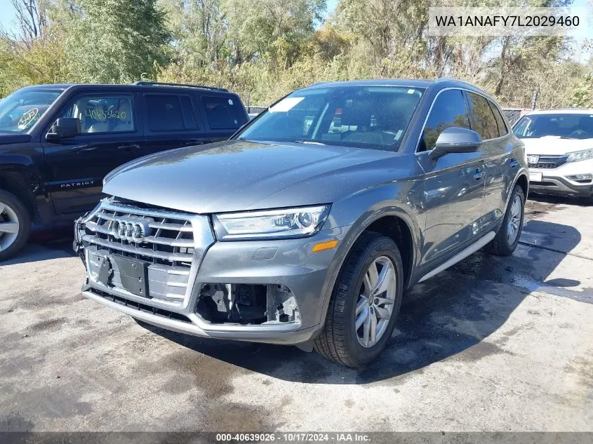 2020 Audi Q5 Premium 45 Tfsi Quattro S Tronic/Titanium Premium 45 Tfsi Quattro S Tronic VIN: WA1ANAFY7L2029460 Lot: 40639026