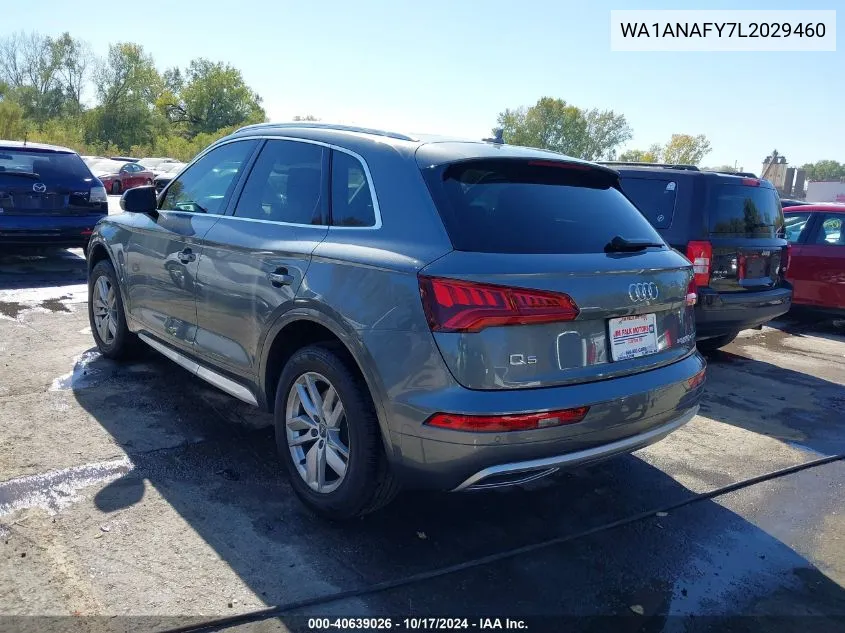 2020 Audi Q5 Premium 45 Tfsi Quattro S Tronic/Titanium Premium 45 Tfsi Quattro S Tronic VIN: WA1ANAFY7L2029460 Lot: 40639026