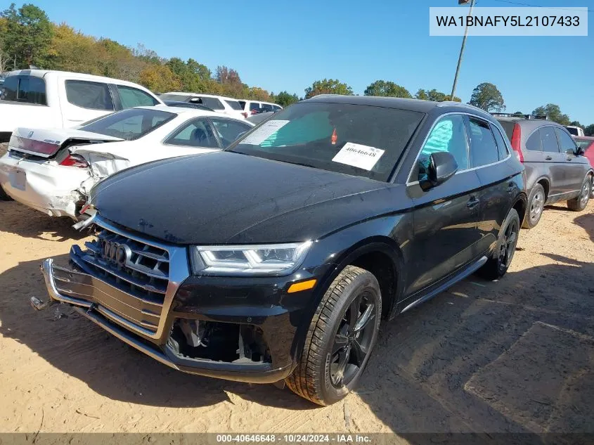 2020 Audi Q5 Premium Plus 45 Tfsi Quattro S Tronic VIN: WA1BNAFY5L2107433 Lot: 40646648