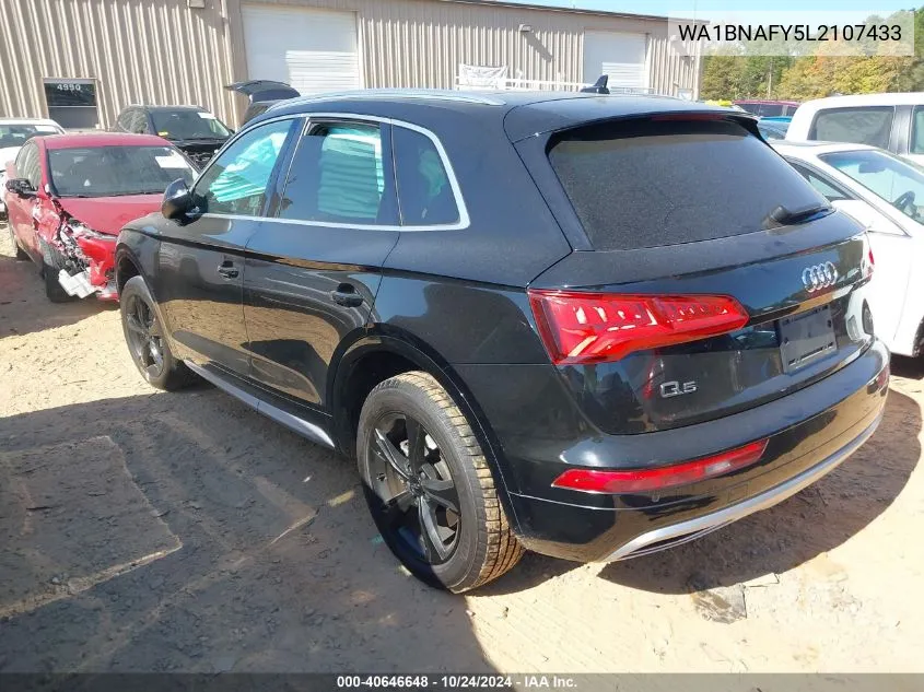 2020 Audi Q5 Premium Plus 45 Tfsi Quattro S Tronic VIN: WA1BNAFY5L2107433 Lot: 40646648