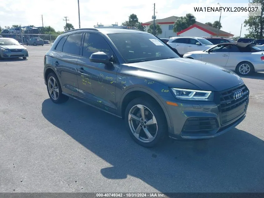 2020 Audi Q5 Titanium Premium Plus 45 Tfsi Quattro S Tronic VIN: WA1ENAFYXL2096037 Lot: 40749342