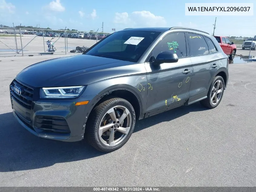 2020 Audi Q5 Titanium Premium Plus 45 Tfsi Quattro S Tronic VIN: WA1ENAFYXL2096037 Lot: 40749342