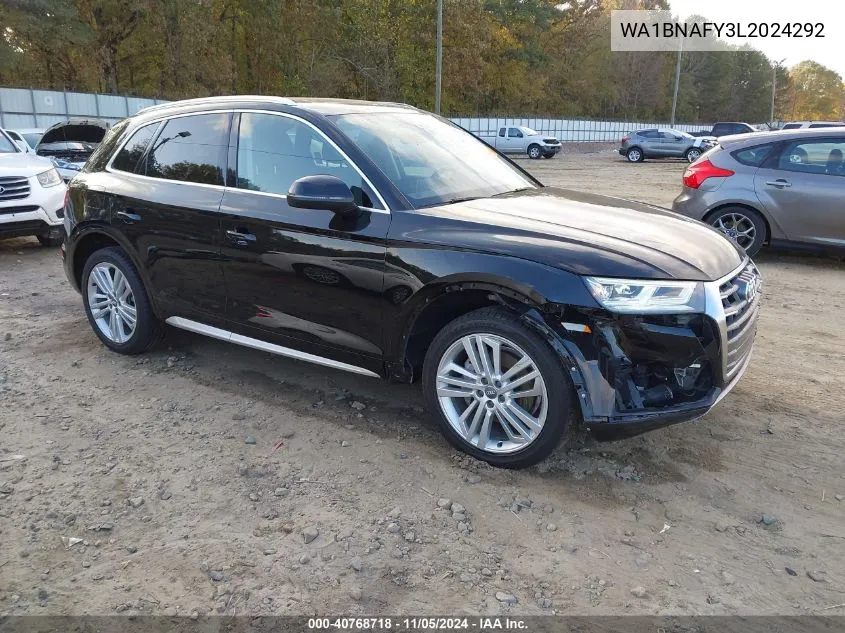 2020 Audi Q5 Premium Plus 45 Tfsi Quattro S Tronic VIN: WA1BNAFY3L2024292 Lot: 40768718