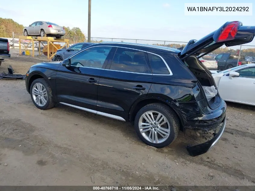 2020 Audi Q5 Premium Plus 45 Tfsi Quattro S Tronic VIN: WA1BNAFY3L2024292 Lot: 40768718