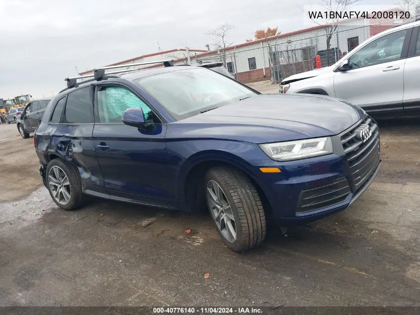 2020 Audi Q5 Premium Plus 45 Tfsi Quattro S Tronic VIN: WA1BNAFY4L2008120 Lot: 40776140