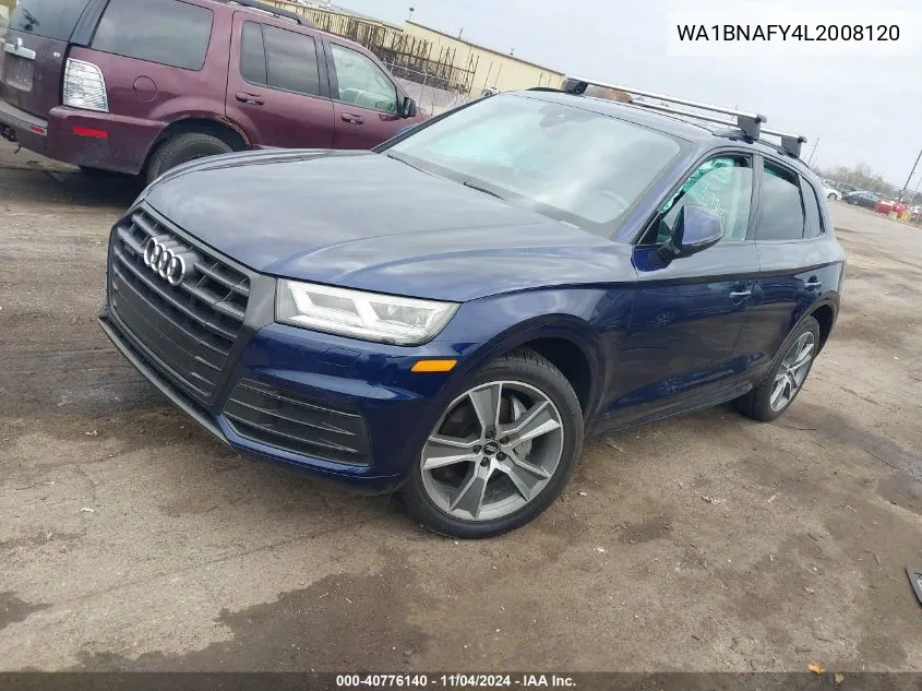 2020 Audi Q5 Premium Plus 45 Tfsi Quattro S Tronic VIN: WA1BNAFY4L2008120 Lot: 40776140