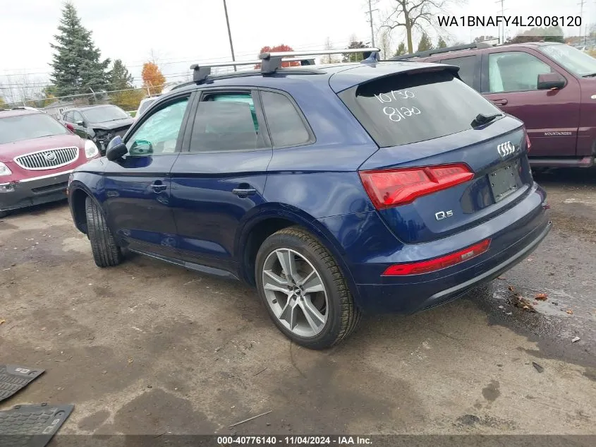 2020 Audi Q5 Premium Plus 45 Tfsi Quattro S Tronic VIN: WA1BNAFY4L2008120 Lot: 40776140