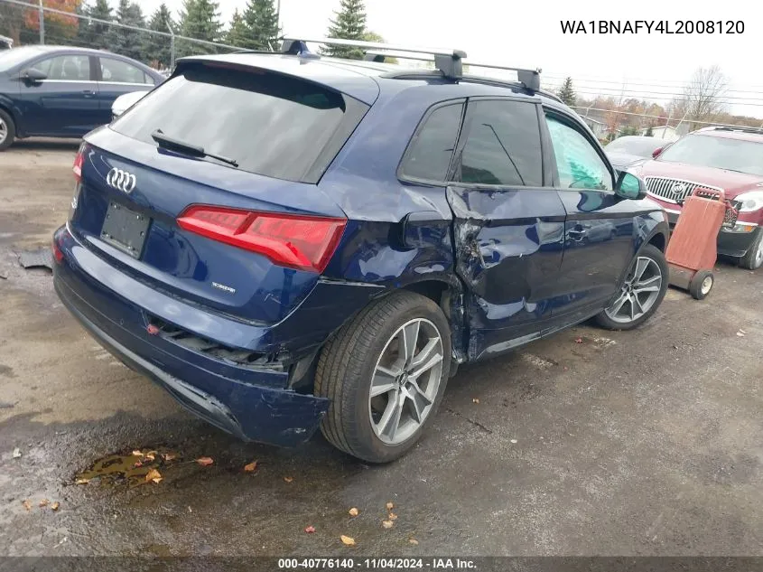 2020 Audi Q5 Premium Plus 45 Tfsi Quattro S Tronic VIN: WA1BNAFY4L2008120 Lot: 40776140