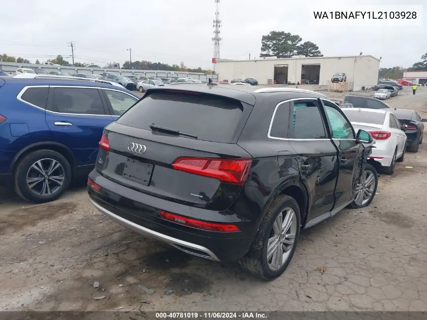 2020 Audi Q5 Premium Plus 45 Tfsi Quattro S Tronic VIN: WA1BNAFY1L2103928 Lot: 40781019