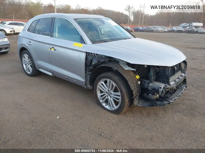 2020 Audi Q5 Premium Plus 45 Tfsi Quattro S Tronic VIN: WA1BNAFY3L2059818 Lot: 40800753