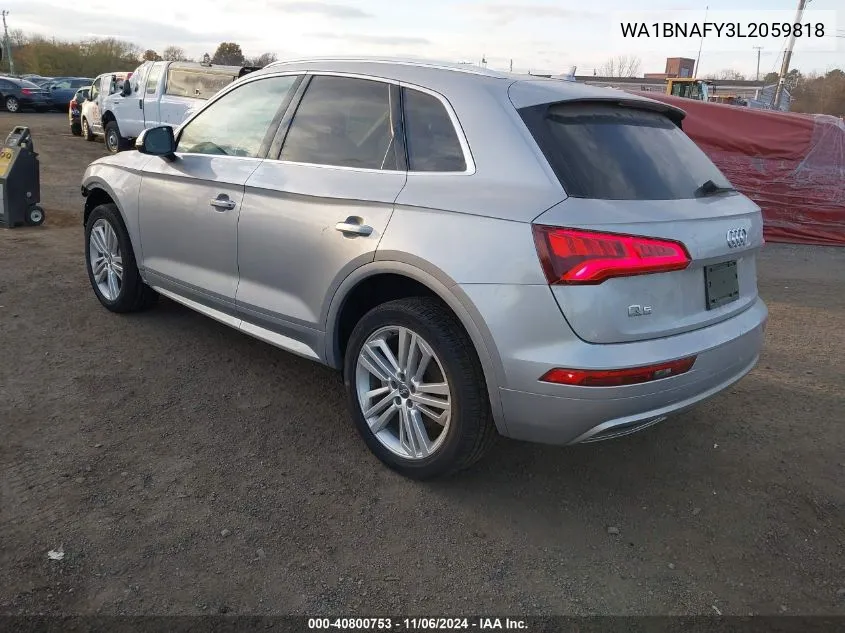 2020 Audi Q5 Premium Plus 45 Tfsi Quattro S Tronic VIN: WA1BNAFY3L2059818 Lot: 40800753