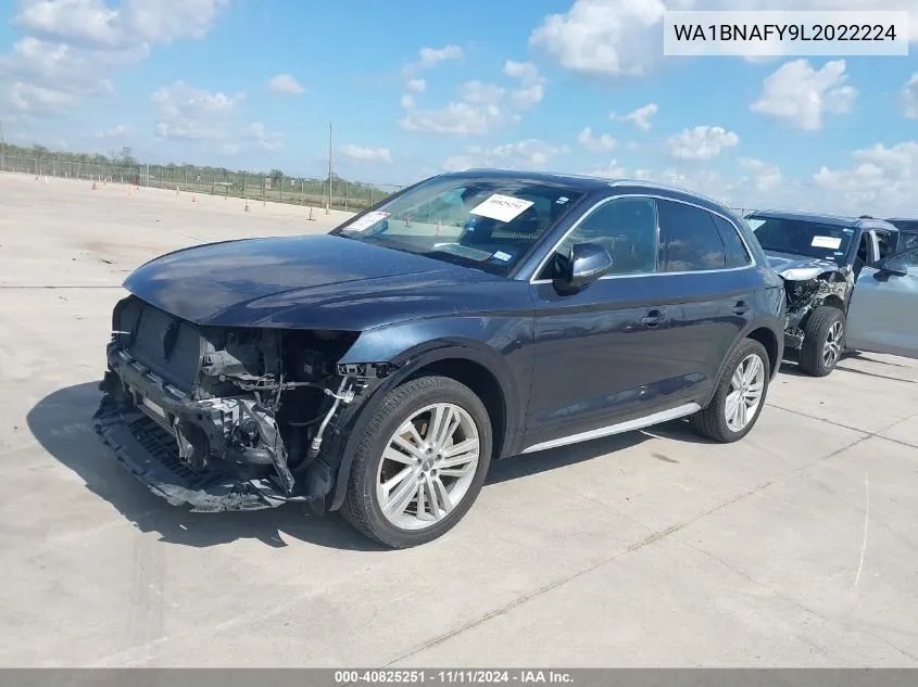 2020 Audi Q5 Premium Plus 45 Tfsi Quattro S Tronic VIN: WA1BNAFY9L2022224 Lot: 40825251