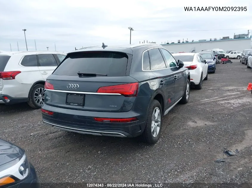 WA1AAAFY0M2092395 2021 Audi Q5 Premium