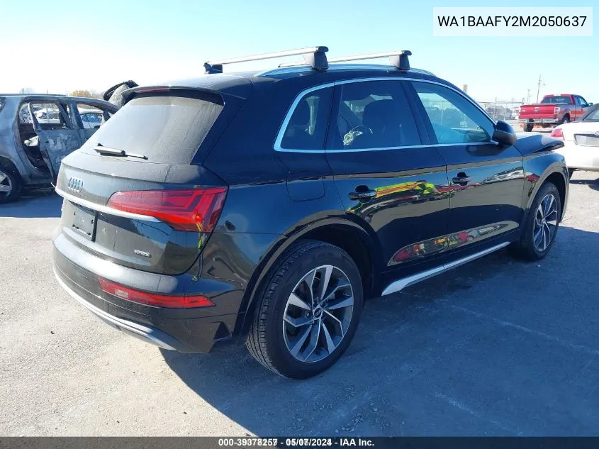 2021 Audi Q5 Premium Plus 45 Tfsi Quattro S Tronic VIN: WA1BAAFY2M2050637 Lot: 39378257