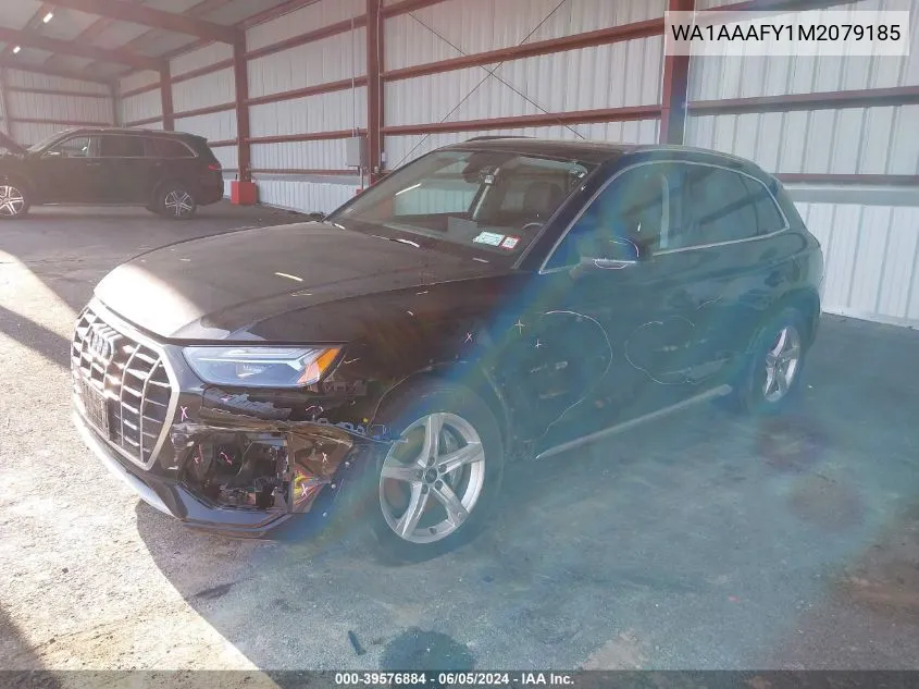 2021 Audi Q5 Premium 45 Tfsi Quattro S Tronic VIN: WA1AAAFY1M2079185 Lot: 39576884