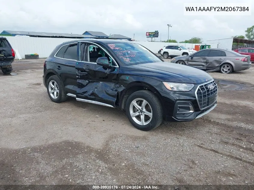 WA1AAAFY2M2067384 2021 Audi Q5 Premium 45 Tfsi Quattro S Tronic