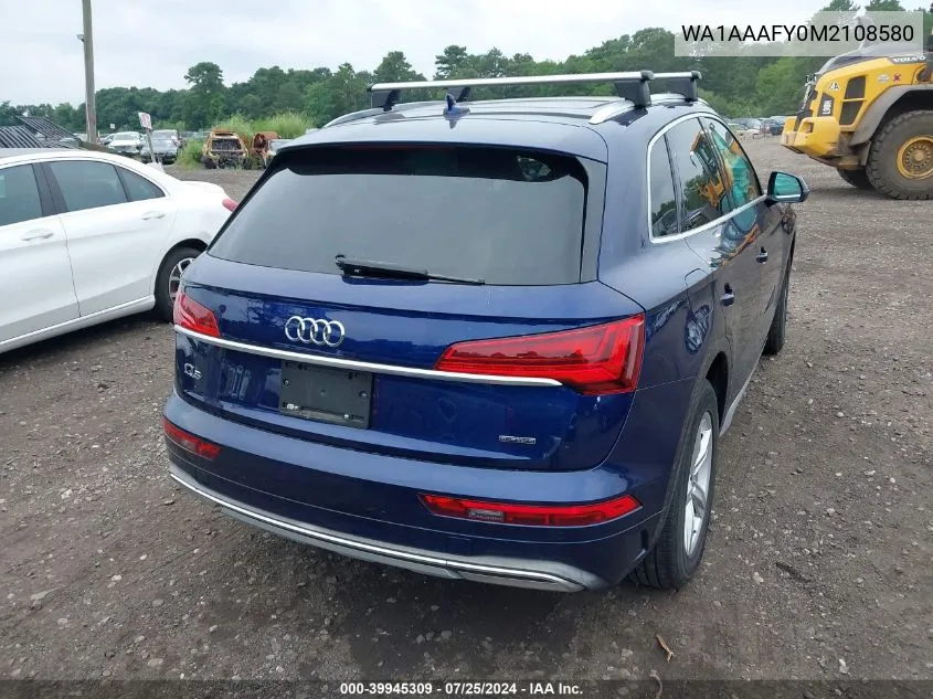 WA1AAAFY0M2108580 2021 Audi Q5 Premium 45 Tfsi Quattro S Tronic