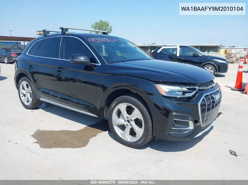 2021 Audi Q5 Premium Plus 45 Tfsi Quattro S Tronic VIN: WA1BAAFY9M2010104 Lot: 40068278