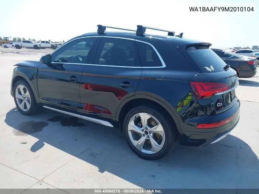 2021 Audi Q5 Premium Plus 45 Tfsi Quattro S Tronic VIN: WA1BAAFY9M2010104 Lot: 40068278