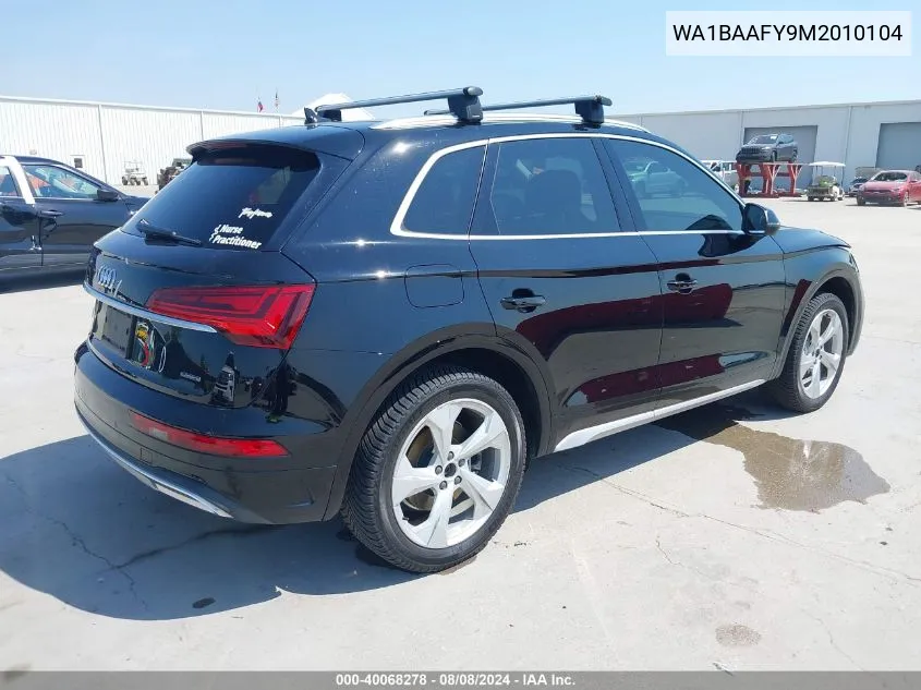 2021 Audi Q5 Premium Plus 45 Tfsi Quattro S Tronic VIN: WA1BAAFY9M2010104 Lot: 40068278