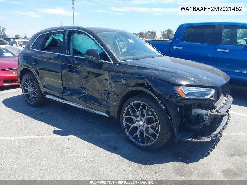 2021 Audi Q5 Premium Plus 45 Tfsi Quattro S Tronic VIN: WA1BAAFY2M2021462 Lot: 40087151