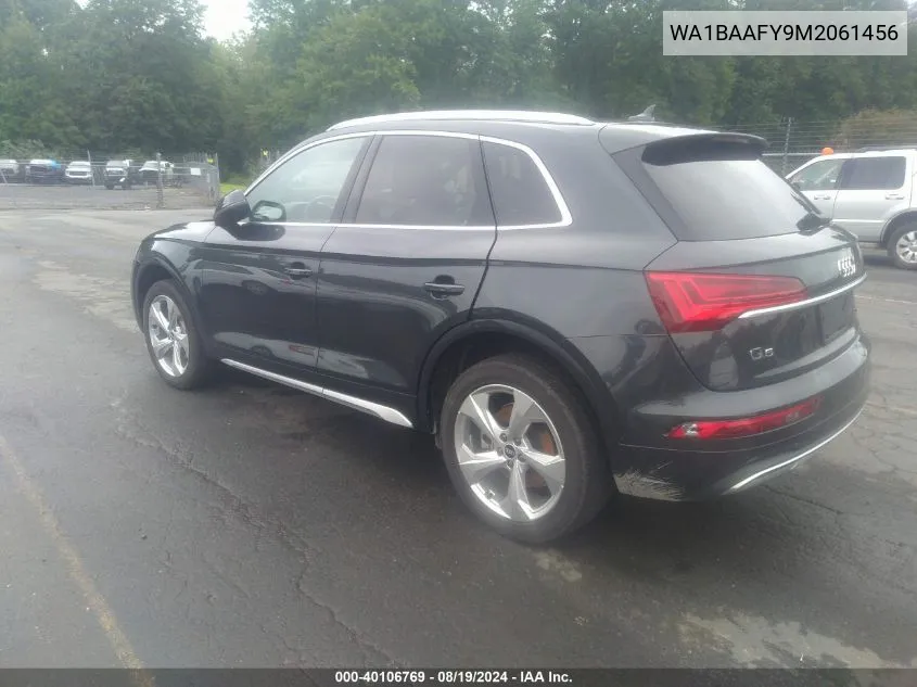 2021 Audi Q5 Premium Plus 45 Tfsi Quattro S Tronic VIN: WA1BAAFY9M2061456 Lot: 40106769