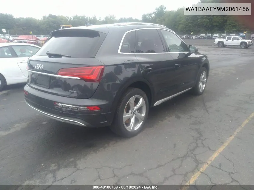 2021 Audi Q5 Premium Plus 45 Tfsi Quattro S Tronic VIN: WA1BAAFY9M2061456 Lot: 40106769