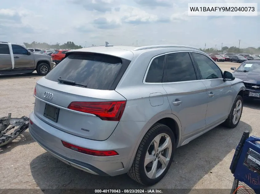 WA1BAAFY9M2040073 2021 Audi Q5 Premium Plus 45 Tfsi Quattro S Tronic