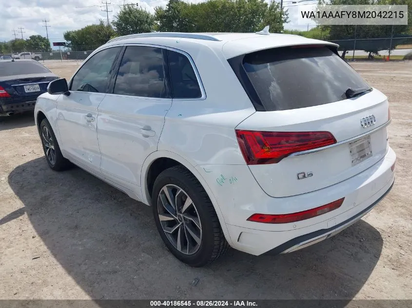 WA1AAAFY8M2042215 2021 Audi Q5 Premium 45 Tfsi Quattro S Tronic