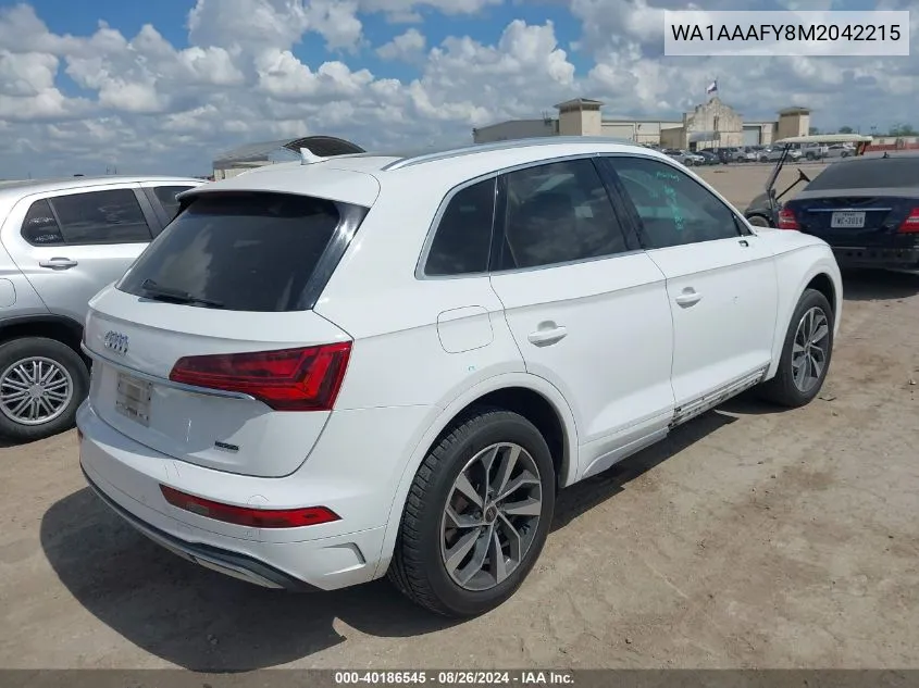 WA1AAAFY8M2042215 2021 Audi Q5 Premium 45 Tfsi Quattro S Tronic