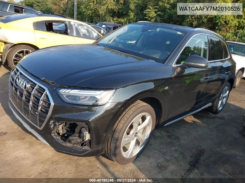 2021 Audi Q5 Prestige 45 Tfsi Quattro S Tronic VIN: WA1CAAFY7M2010526 Lot: 40195248