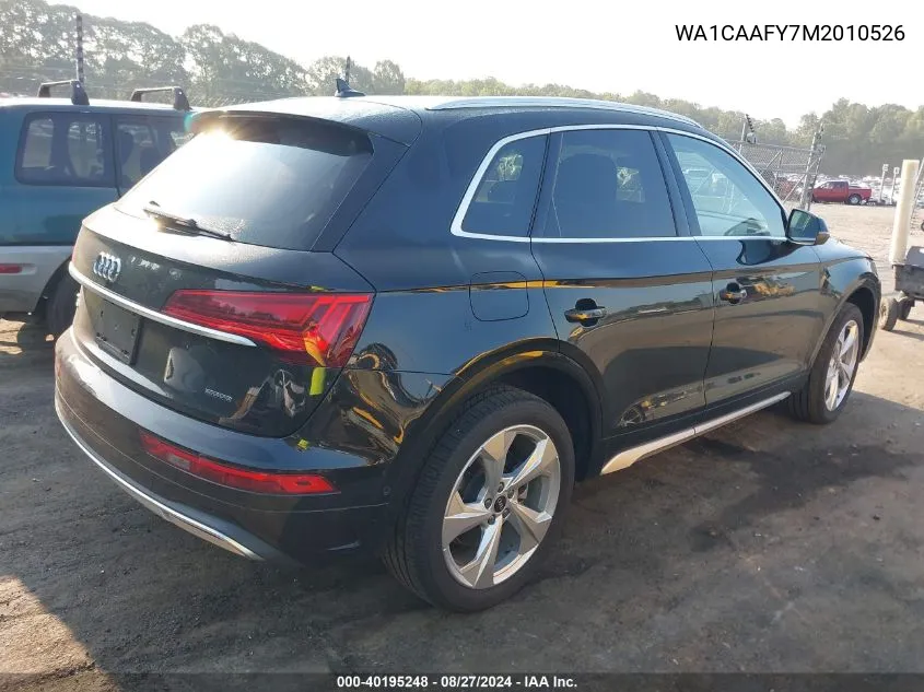 2021 Audi Q5 Prestige 45 Tfsi Quattro S Tronic VIN: WA1CAAFY7M2010526 Lot: 40195248