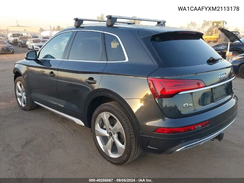 WA1CAAFYXM2113178 2021 Audi Q5 Prestige 45 Tfsi Quattro S Tronic