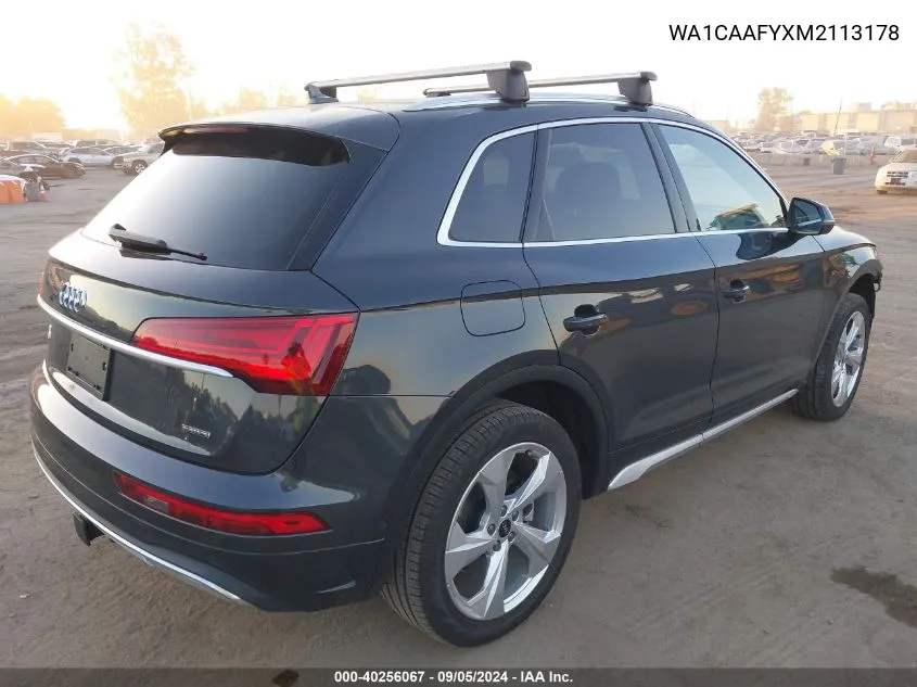 WA1CAAFYXM2113178 2021 Audi Q5 Prestige 45 Tfsi Quattro S Tronic