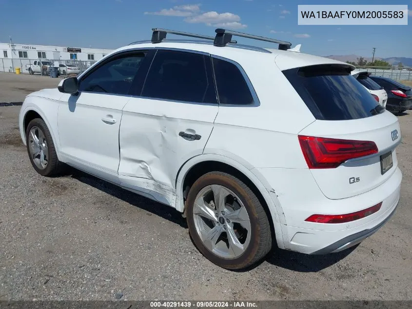 WA1BAAFY0M2005583 2021 Audi Q5 Premium Plus 45 Tfsi Quattro S Tronic