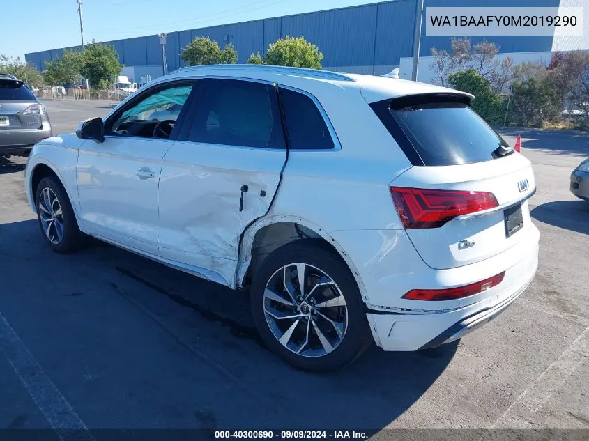 WA1BAAFY0M2019290 2021 Audi Q5 Premium Plus 45 Tfsi Quattro S Tronic