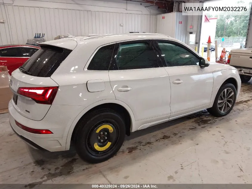 WA1AAAFY0M2032276 2021 Audi Q5 Premium 45 Tfsi Quattro S Tronic