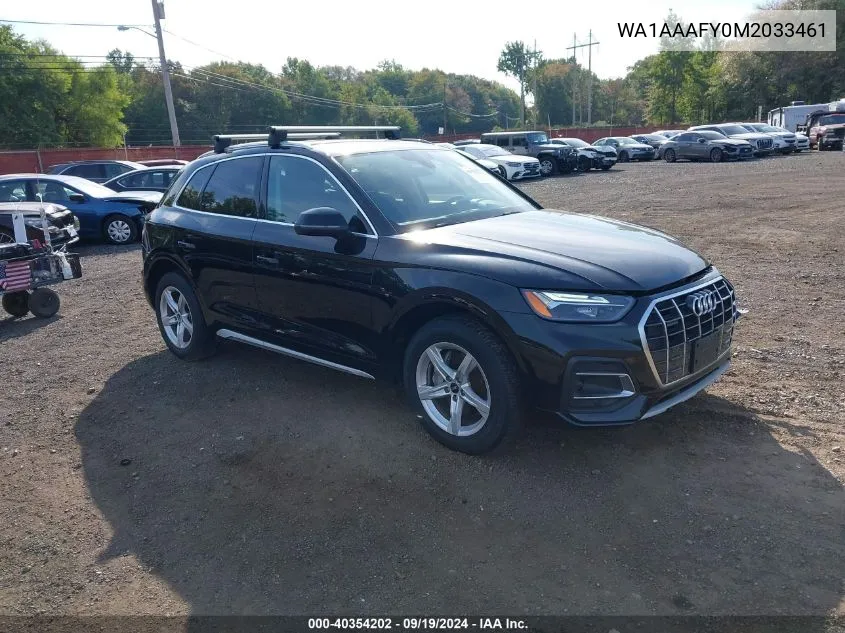 WA1AAAFY0M2033461 2021 Audi Q5 Premium 45 Tfsi Quattro S Tronic