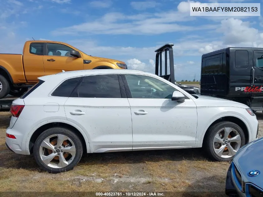 2021 Audi Q5 Premium Plus 45 Tfsi Quattro S Tronic VIN: WA1BAAFY8M2082153 Lot: 40523761