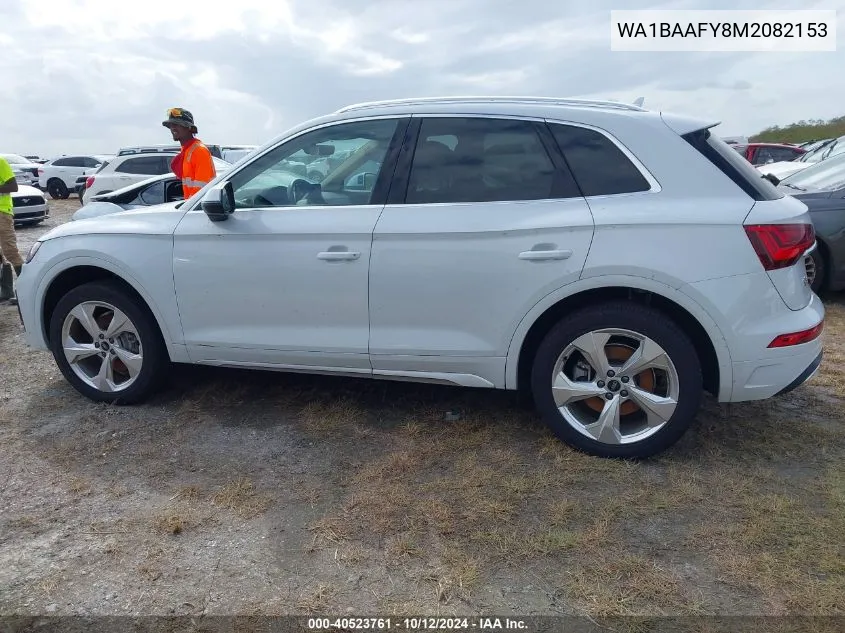 2021 Audi Q5 Premium Plus 45 Tfsi Quattro S Tronic VIN: WA1BAAFY8M2082153 Lot: 40523761