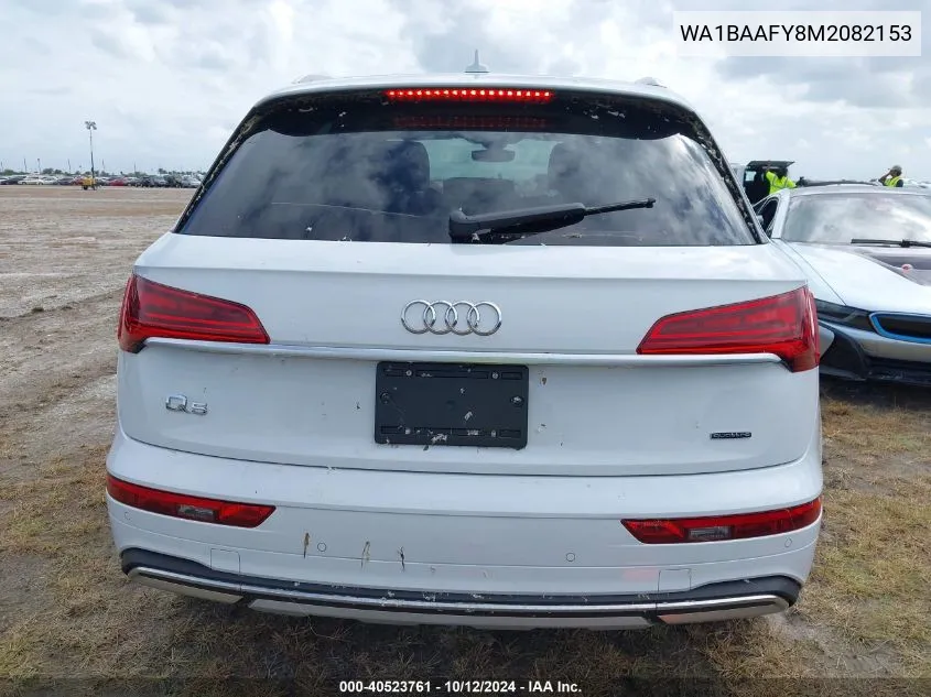 2021 Audi Q5 Premium Plus 45 Tfsi Quattro S Tronic VIN: WA1BAAFY8M2082153 Lot: 40523761