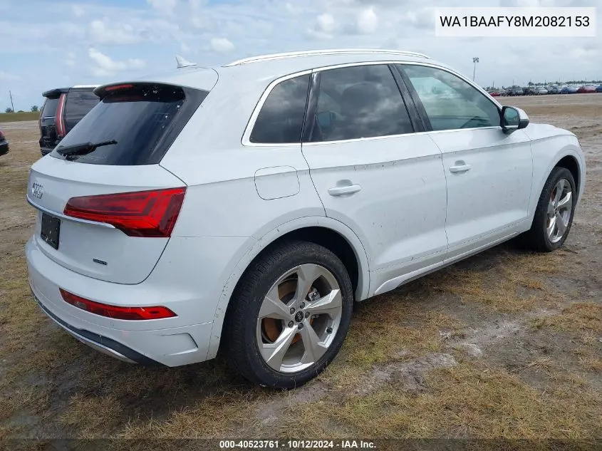 2021 Audi Q5 Premium Plus 45 Tfsi Quattro S Tronic VIN: WA1BAAFY8M2082153 Lot: 40523761