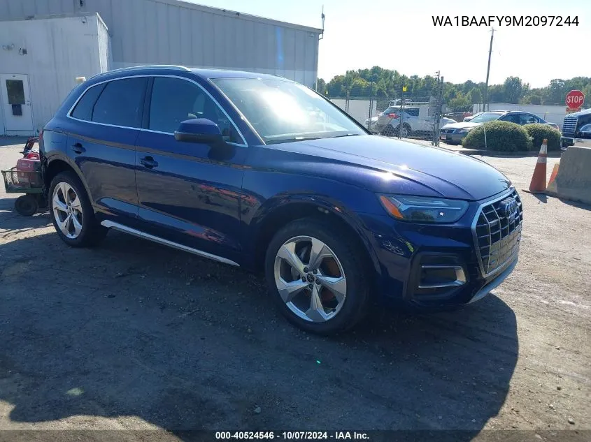 2021 Audi Q5 Premium Plus 45 Tfsi Quattro S Tronic VIN: WA1BAAFY9M2097244 Lot: 40524546