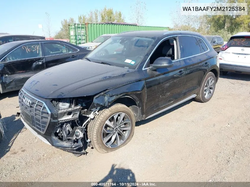 2021 Audi Q5 Premium Plus 45 Tfsi Quattro S Tronic VIN: WA1BAAFY2M2125384 Lot: 40571764