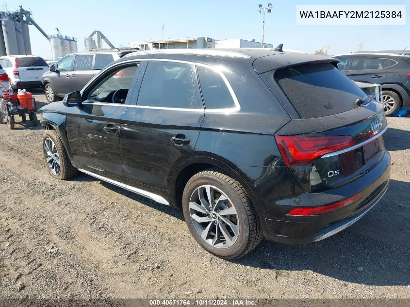 2021 Audi Q5 Premium Plus 45 Tfsi Quattro S Tronic VIN: WA1BAAFY2M2125384 Lot: 40571764