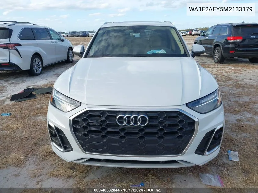 2021 Audi Q5 Premium Plus 55 Tfsi E Quattro S Tronic VIN: WA1E2AFY5M2133179 Lot: 40582844