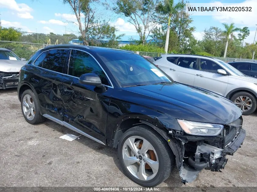 2021 Audi Q5 Premium Plus 45 Tfsi Quattro S Tronic VIN: WA1BAAFY3M2020532 Lot: 40609436