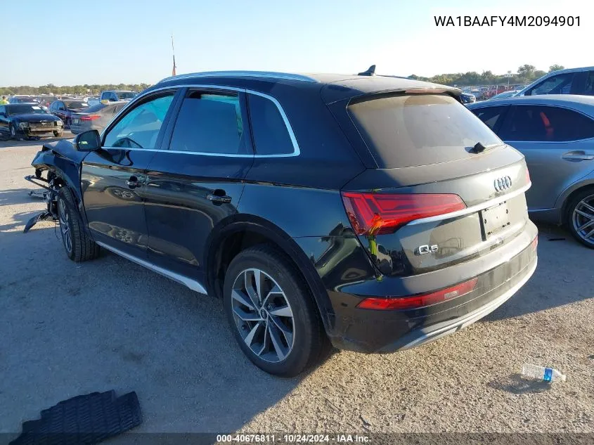 2021 Audi Q5 Premium Plus 45 Tfsi Quattro S Tronic VIN: WA1BAAFY4M2094901 Lot: 40676811